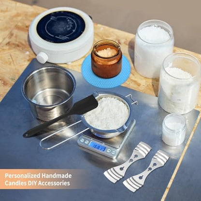 NPFVKSA Candle Making Kit, 120 Candle Wicks, 480ml Wax Melting Pot, 120 Wick Stickers,3 Candle Jars,2Candle Wick Holders,Candle Making Kit for Adults - Image 6