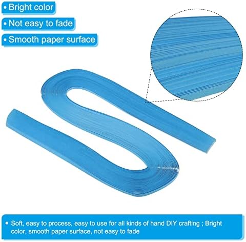 PATIKIL Quilling Strips Paper 120pcs 1/8"(3mm) 54cm Origami Paper Quilling Strip for Art DIY Hand Craft Christmas Sea Blue - Image 3