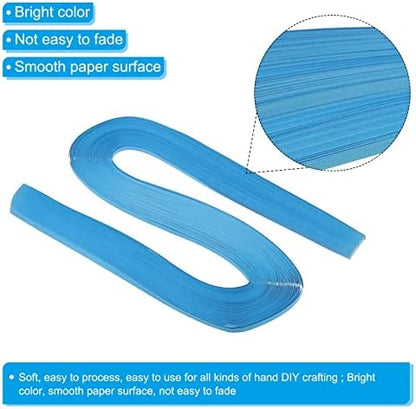 PATIKIL Quilling Strips Paper 120pcs 1/8"(3mm) 54cm Origami Paper Quilling Strip for Art DIY Hand Craft Christmas Sea Blue - Image 3