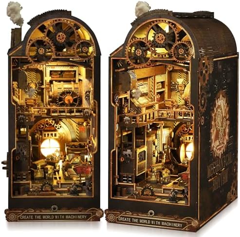 CRIOLPO Book Nook Kit - DIY Miniature House with LED Lights for Adults by CRIOLPO
