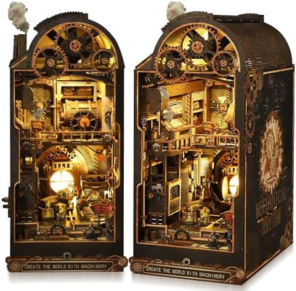 CRIOLPO Book Nook Kit - DIY Miniature House with LED Lights for Adults by CRIOLPO