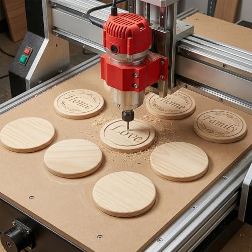36 Pcs Unfinished Wood Coasters for Crafts, 4 Inch Blank Wooden Coasters Wood Kit with Non Slip Pad for DIY Stained Architectural Models Painting Woods Engraving Wedding Home Decoration - Image 7