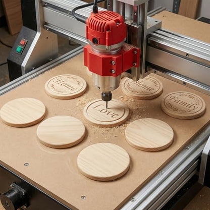 36 Pcs Unfinished Wood Coasters for Crafts, 4 Inch Blank Wooden Coasters Wood Kit with Non Slip Pad for DIY Stained Architectural Models Painting Woods Engraving Wedding Home Decoration - Image 7