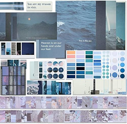 114 Pcs Aesthetic Scrapbook Kit DIY Junk Journaling Supplies, Fresh Style by Tenare