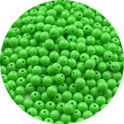 300pcs Acrylic Round Beads for Crafts 8mm Resin Candy Color Spacer Beads with Hole for Jewelry Making Sewing Crafts Decoration Necklaces Bracelets Earrings Supplies(Green) by Unknown