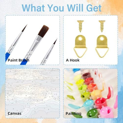 Paint by Numbers Kit for Adults Evil Eye Paint by Numbers for Adult - Image 4