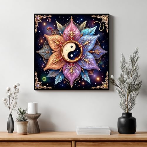 CRZMODE YinYan Paint by Numbers Kit for Adults,YinYan Paint by Numbers for Adults, Acrylic Painting Crafts for Home Decor Gift (16x16inch) - Image 4