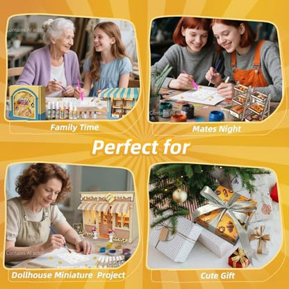 iLAND Air Dry Clay Kits Fun Crafts for Teens DIY Mini Bakery Miniature Food Toy Easy Crafts for Adult Women 1/12 Scale Accessories of Dollhouse Kitchen Creative Family Game Night Birthday Gift Ideas - Image 5