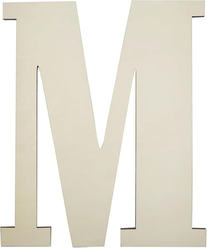 12 Inch Unfinished Wooden Numbers, 1/8 Inch Thick Large Blank Wooden Alphabet Handmade Painting Sign Boards for DIY Birthday Wedding Graduate Party Decor Props - M