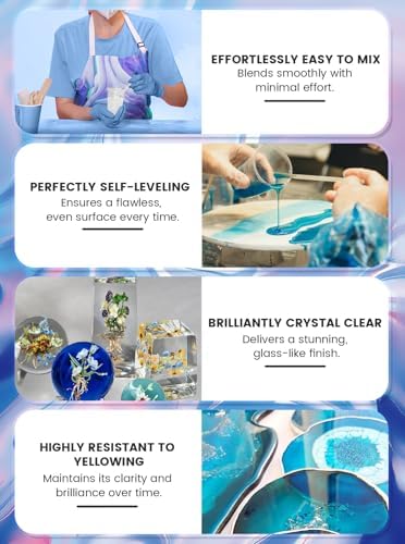 Jarezina 17OZ Epoxy Resin Kit, 1:1 Easy Mix Casting Resin for Crafts - Image 3