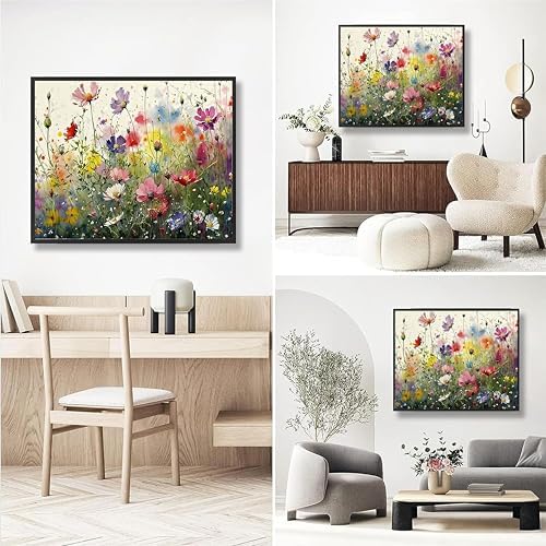 Wild Flower Paint by Numbers for Adults with Framed Canvas - Wooden Easel - Image 7