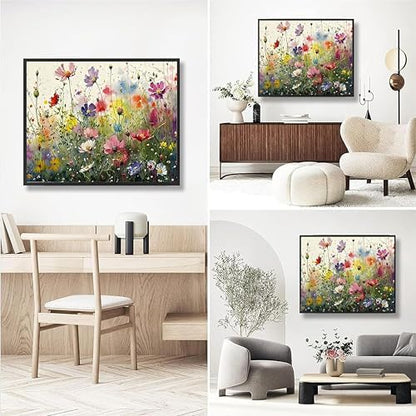 Wild Flower Paint by Numbers for Adults with Framed Canvas - Wooden Easel - Image 7