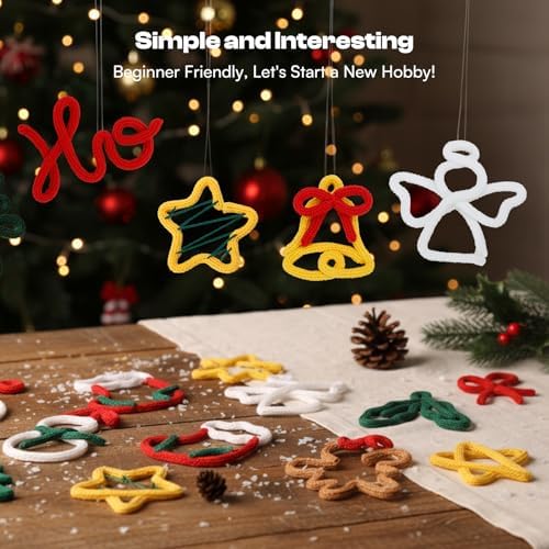 Caydo i Cord Christmas Decoration Making Kit with 24 Patterns for Beginners - Image 3