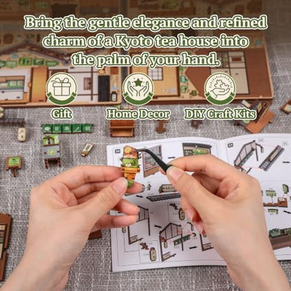 CUTEBEE 3D Wooden Puzzle Miniature House Kit for Adults, DIY Craft Gift - Image 6