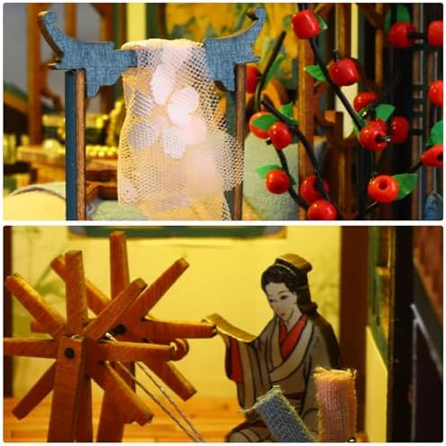 Dollhouse Kit, DIY Miniature House Kit w/LED Ancient Courtyard - Image 6