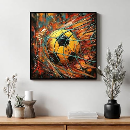 CRZMODE Soccer Paint by Numbers Kit for Adults, Soccer Paint by Numbers for Adults, Acrylic Painting Crafts for Home Decor Gift (16x16inch) - Image 4