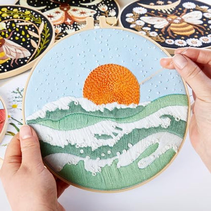Armindou Hand Embroidery Starter Kit for Beginners Adults, Counted Cross Stitch kit for Adult Beginner, Stamped Embroidery Needlepoint Kit, 2 Set Embroidery Supplies, 2 Hoops (Attached Video Tutorial) - Image 3