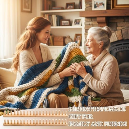 Novabright 67'' Extra Large Chunky Knitting Loom Knitting for Blanket Making 2 in 1 Making Loom for DIY Throw Blankets Adjustable Size Chunky Knit Foldable Weaving Kit for Beginner Yarn Craft - Image 5