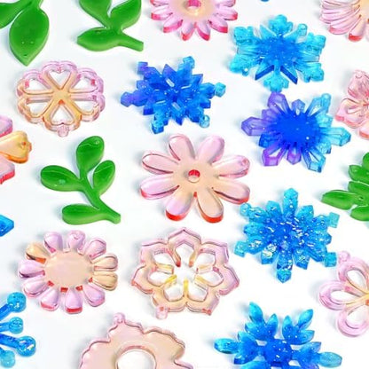 Resin Earring Mold, Set of 4 Variety Earring Casting Mold with Hole - Image 2