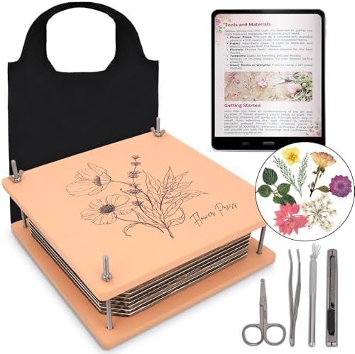 Wooden Flower Press Kit for Drying & Preserving Flowers, 10 Layers by CarnationCanvas