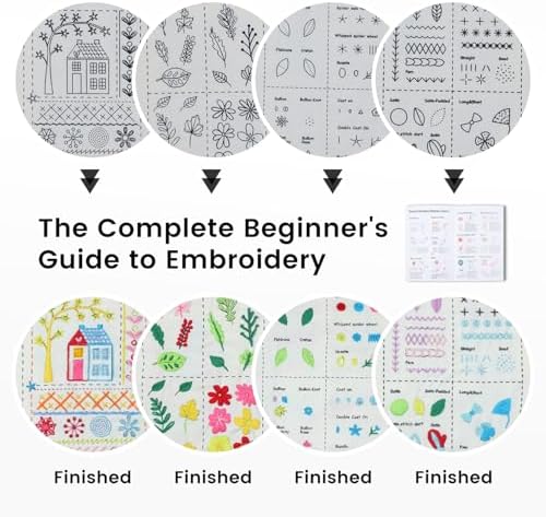 Drawnby Embroidery Stitch Book Kit, Large Size Stitch Book with Full Sewing Tools and Instructional Tutorial, Embroidery Kit for Beginners, Gift for Craft Lovers and Sew Enthusiast - Image 3