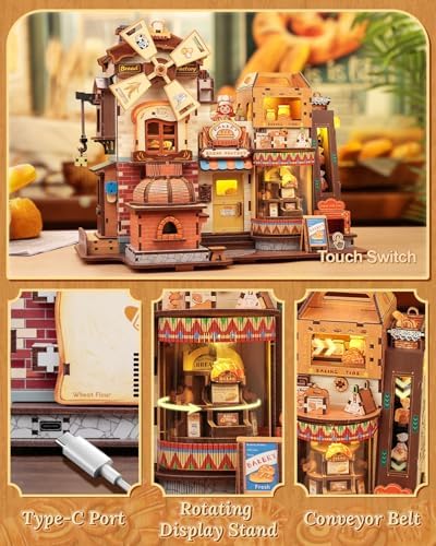 CUTEBEE Book Nook, 3D Wooden Puzzle for Adults,576 Pcs (Bread Factory) - Image 3