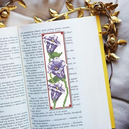FREEBLOSS 6 Set Cross Stitch Bookmark Kits 11CT 8"x2.4" 6 Flowers Design - Image 5
