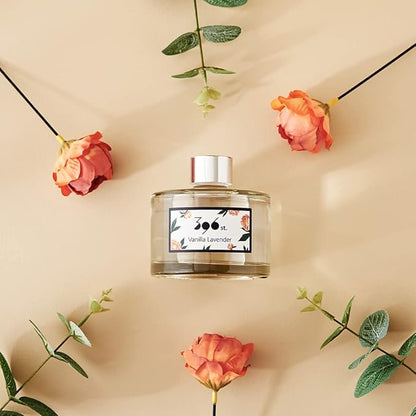 396 st. Peony Flower Reed Diffuser, Red Rose, 200ml(6.7oz) / Reed Diffuser Sets, Home Fragrance, Scented Oils, Home & Bathroom Décor