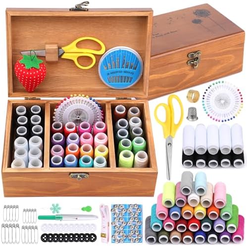 Hand Sewing Kits for Adults Needle and Thread Kit 196 Pcs Travel Sewing Kit by Jupean