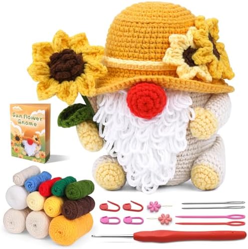 SOCNITC Santa Claus Knitting Crochet Kit for Beginners with Crochet Hook by SOCNITC