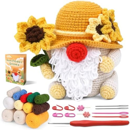 SOCNITC Santa Claus Knitting Crochet Kit for Beginners with Crochet Hook by SOCNITC