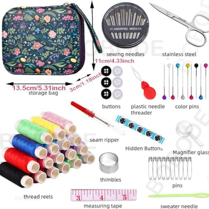 Bobode Travel Floral Basic Sewing Kit for Adults - Image 3