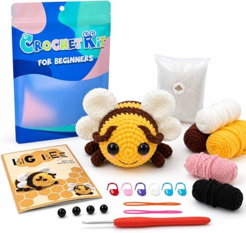 Kovarela Crochet Kit for Beginners, Cute Bee Amigurumi with Video Tutorials by Unknown