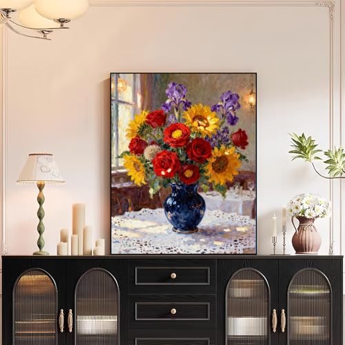 XTCIXAL Paint by Numbers Kit for Adults, Flowers, 16X20 Inch - Image 3