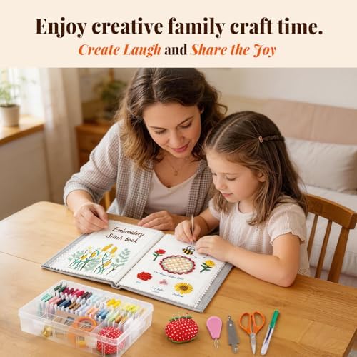 CYANFOUR 2026 New Embroidery Stitch Book Kit for Adults Beginners - Image 5