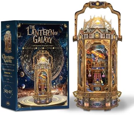 Book Nook Kit DIY 3D Wooden Puzzle - Starry Guide Camping Light - Image 7