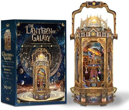 Book Nook Kit DIY 3D Wooden Puzzle - Starry Guide Camping Light - Image 7
