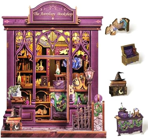 Cutefun Book Nook Kit - DIY Miniature Dollhouse Kit for Adults and Teens by Cutefun