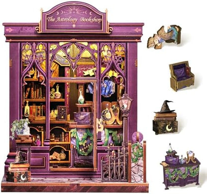Cutefun Book Nook Kit - DIY Miniature Dollhouse Kit for Adults and Teens by Cutefun