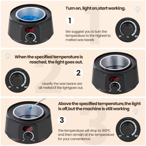 Haccah Professional Wax Warmer for Candle Making, Digital 16oz Wax Melting Pot with See Through lid, Candle Warmer for Adults, Beginners, Including Stove, Spoon, Gloves, Heat-Resistant pad - Image 4