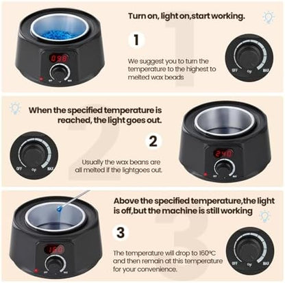Haccah Professional Wax Warmer for Candle Making, Digital 16oz Wax Melting Pot with See Through lid, Candle Warmer for Adults, Beginners, Including Stove, Spoon, Gloves, Heat-Resistant pad - Image 4