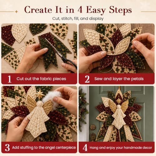 Daily Partner Quilted Christmas Door Hanging DIY Sewing Kit (B1) - Image 5