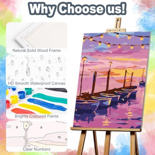 Kalonyth Boat Framed Paint by Numbers Kit for Adults Beginner 8x12 inch - Image 4