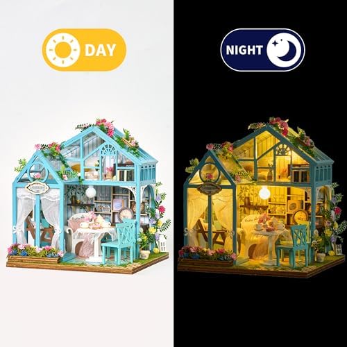 BenBen DIY Miniature House Kit, Mini House Building Kit for Adults, Model Craft Kits with Furniture, Tiny Dollhouse Diorama to Build for Hobbies, Gifts for Family and Friends(Garden Tea House) - Image 4