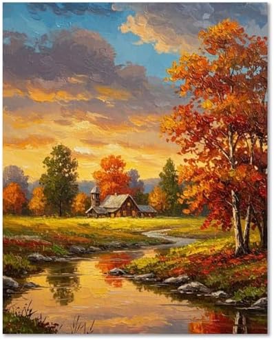 Paint by Numbers Kit for Adults Landscape, Adult Paint by Number 16x20 Inch by Unknown