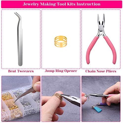 Paxcoo 1350pcs Earring Making Kit with Hooks, Rings, Pliers, Backs, Holder Cards and Clear Bags for DIY Earring Supplies and Findings - Image 6