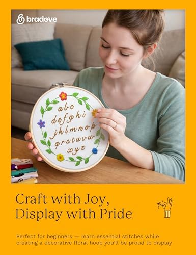 Bradove Alphabet Embroidery Kit for Beginners with Patterns - Image 6