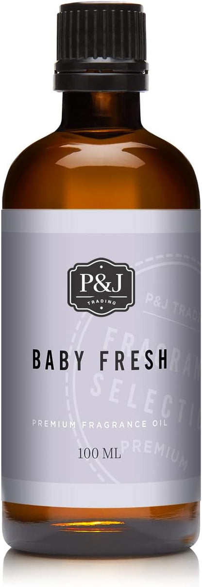 P&J Trading - Baby Fresh Scented Oil 100ml - Fragrance Oil for Candle Making, Soap Making, Diffuser Oil