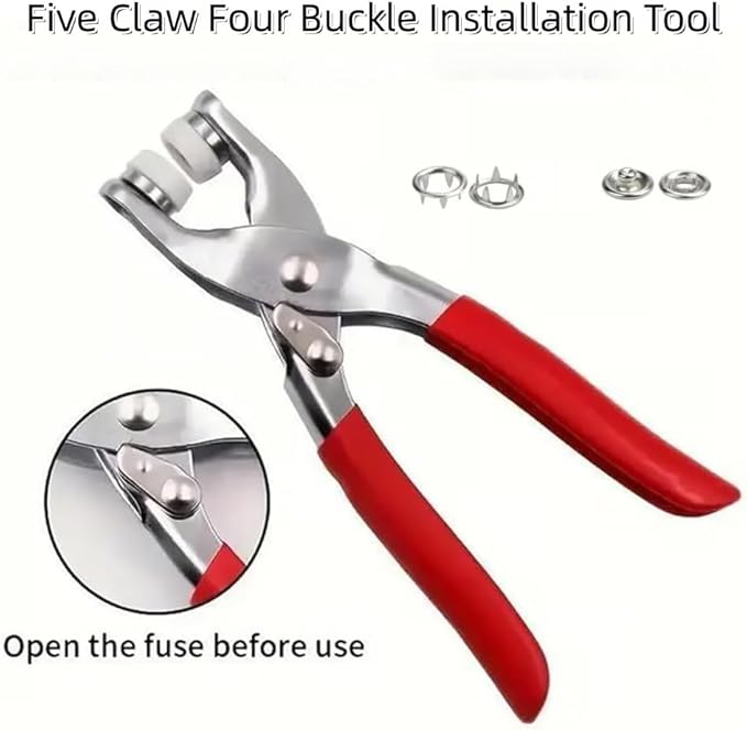 Sewing Kit with 100pcs Metal Buttons – Manual Pliers Tool Included, Sewing Kit with Metal Buttons DIY Crafts and Home Repairs Plastic Accessories (2PCS)