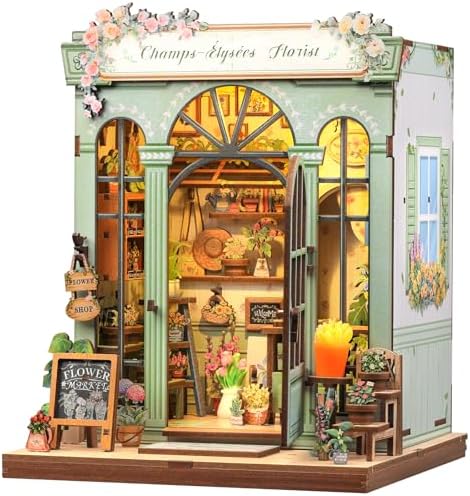 CUTEBEE Book Nook Kit - DIY Miniature House Dollhouse Kit for Adults by CUTEBEE